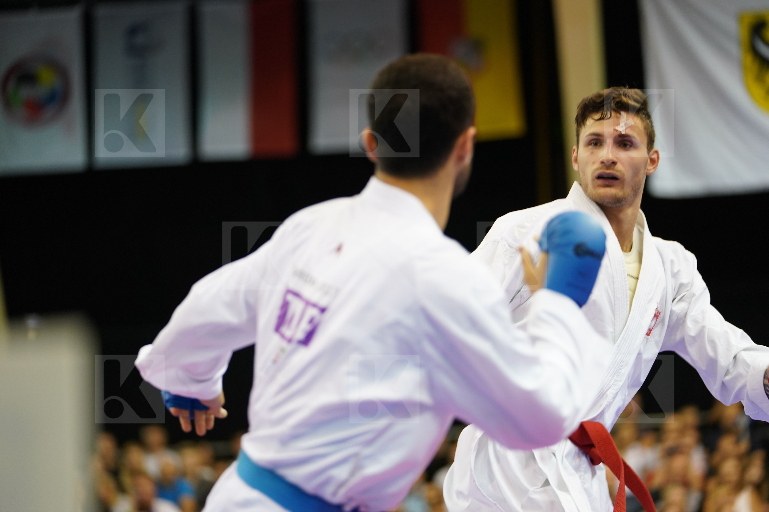 Aktas Ugur bronze match Male Kumite -84kg Poland Turkey Warda Kamil